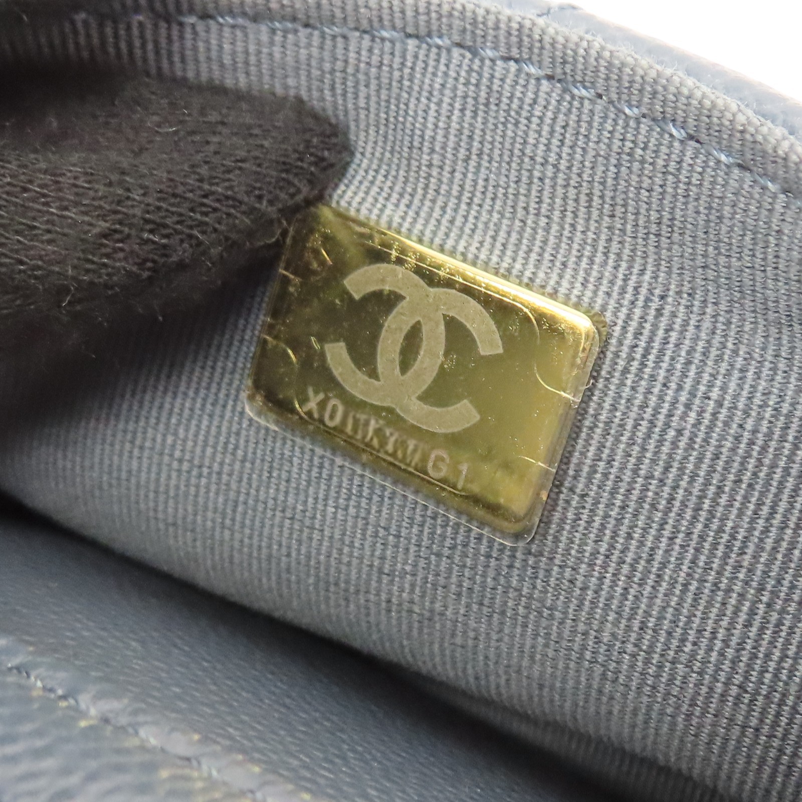 CHANEL Duma Drawstring Backpack Blue Quilted Grai… - image 9