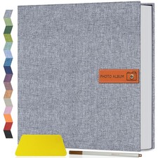 Large Linen Photo Album with Self-Adhesive Pages