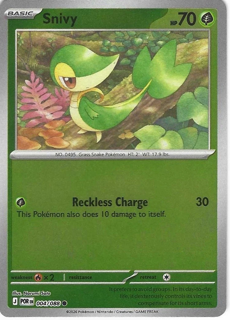 Snivy - 004/088 - Perfect Order - Reverse Holo - NM/M