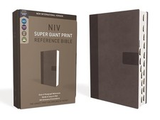 NIV, Super Giant Print Reference Bible (Font Size: 16.5-point), Leathersoft, Gra