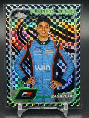 2024 Topps Chrome F1 ZAGAZETA PORTRAIT #60 F2 F3 Checker-Flag Refractor