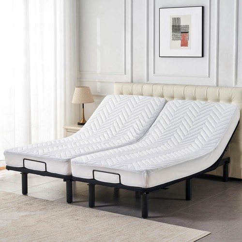 Wasserdichte gesteppte Split California King Matratzenauflage für verstellbares Bett 2 Ca... - Bild 8 von 8