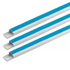 12 x 8mm Mini Trunking TV Cable Tidy Management PVC Wire Cover Hide White