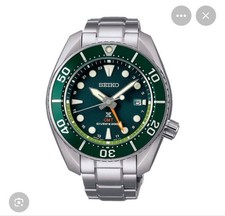Seiko Solar Prospex SBPK001 Men's 45 mm Green Dial GMT Diver Watch