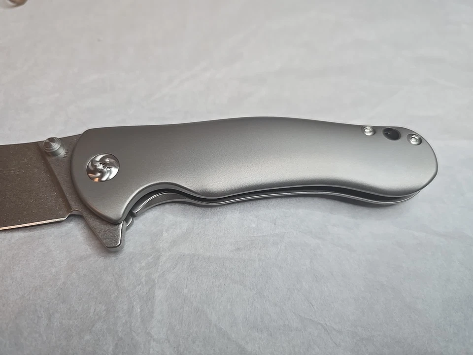 Kizer Zugang Frame Lock Flipper Knife Titanium (3.75" Stonewash) Ki4439A1 & Case - Image 2 of 4
