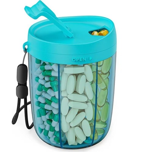 Pill dispenser storable - travel supplement organizer with mixproof design