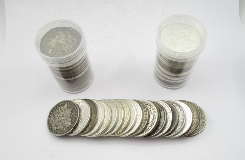 Lot of 60 1878-1904 90% Silver Morgan Dollars Mixed Dates Mint Marks - Picture 6 of 11