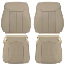 NLQR Driver and Passenger Side Bottom and Top Seat Covers Tan Replacement Mic...