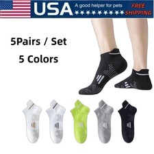 Breathable Low Cut Anti-Odor No Show Socks 5Pairs for Running Sports Gym