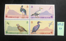 WWF GIBRALTAR 1991 mnh set ENDANGERED BIRDS Capítulo 112 Mi 619-22 WWF