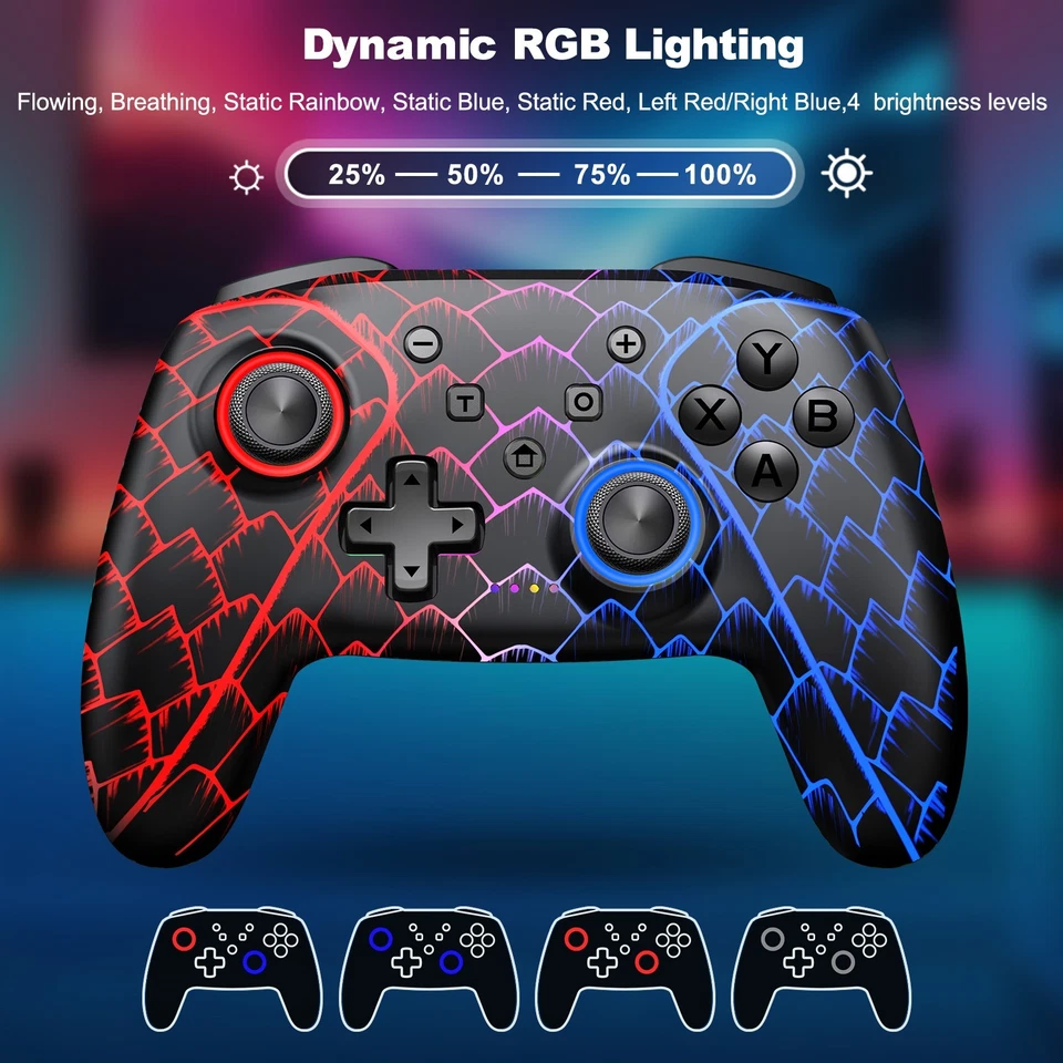 Pro Wireless Controller Gamepad Joystick Remote For Nintendo Switch OLED,PC/iOS - Image 3 of 4