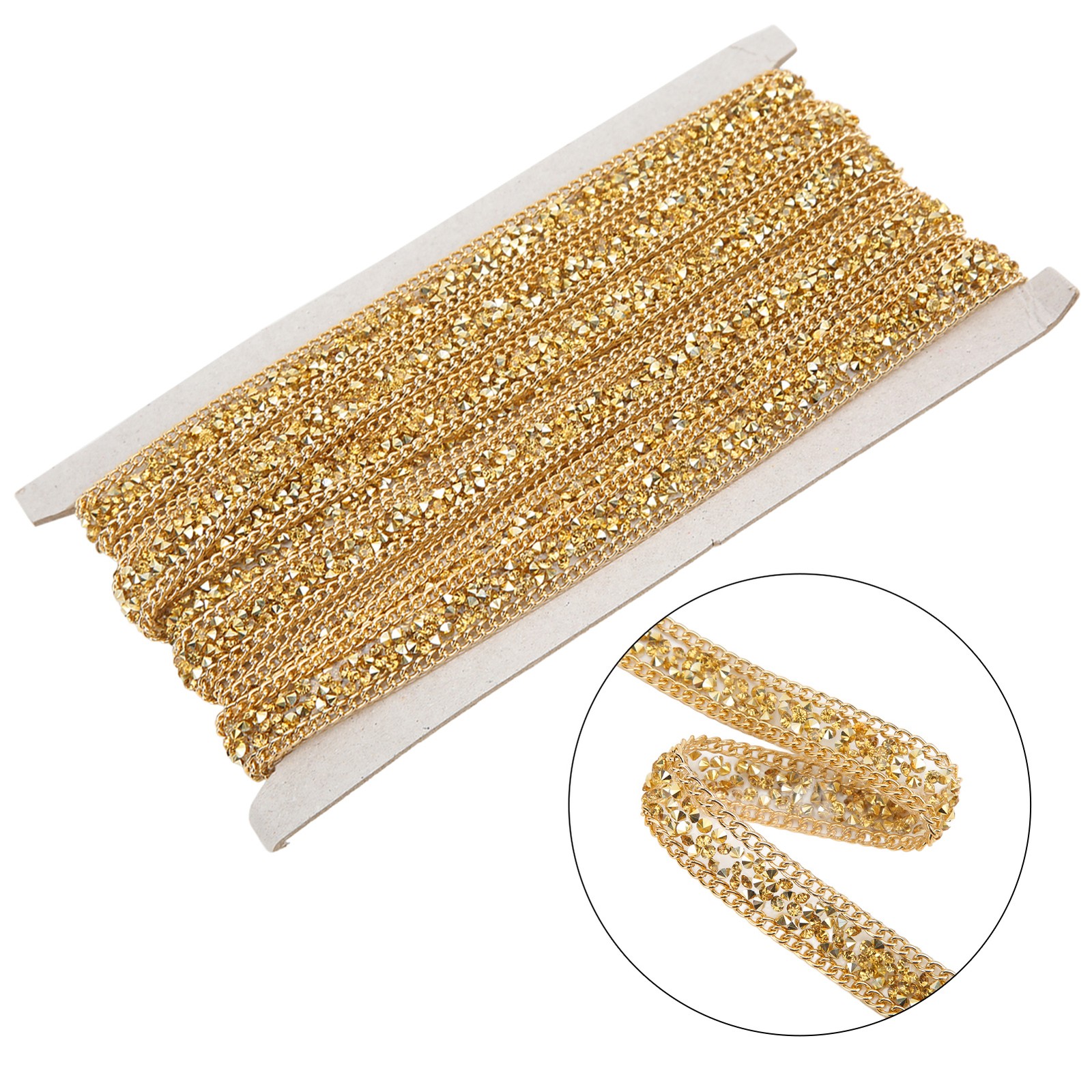 5 Yards Rhinestone Ribbon Shimmering Wedding Decoration Ribbon Crafts For