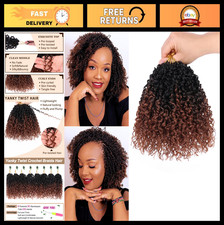 6" Pre-Looped Yanky Twist Crochet Hair for Women, 240 Strands, Fluffy Marlybob B