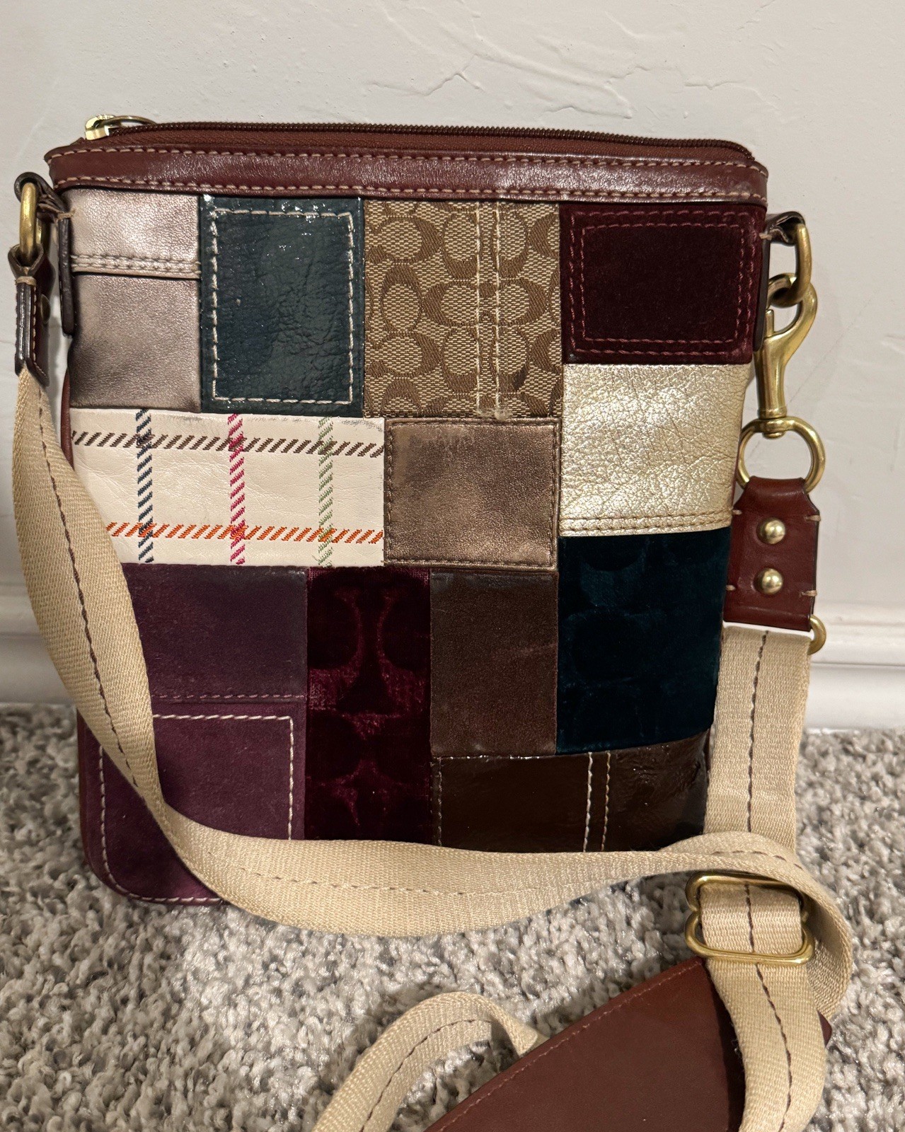 Coach Patchwork Multicolor Crossbody Bag Adjustab… - image 2