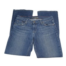 American Eagle Hipster Jeans Women 14 Short Blue Medium Wash Stretch Court Flare
