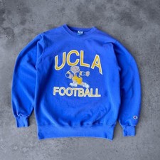 Vintage 90s UCLA Bruins Sweatshirt Football Champions NCAA Blue Large