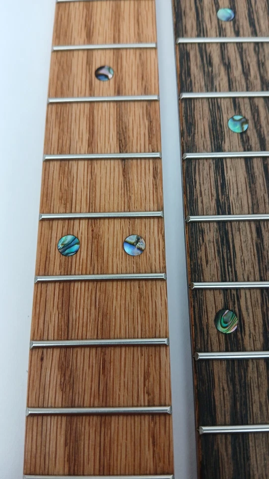 Diapasones de guitarra Cigar Box, Bocote, madera de leopardo, nogal, roble rojo Foto 4 de 4