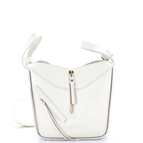 Loewe Monochrome Hammock Bag Leather with Logo Jacquard Strap Compact