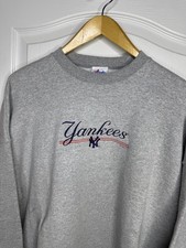 Vintage New York Yankees Crewneck Majestic Sweatshirt Gray Mens 2XL Made in USA