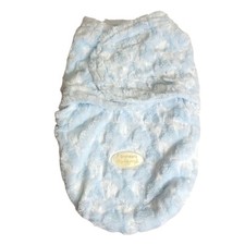 Blankets and Beyond Swaddler Swaddle Sack Blanket Blue Minky Rose Swirl