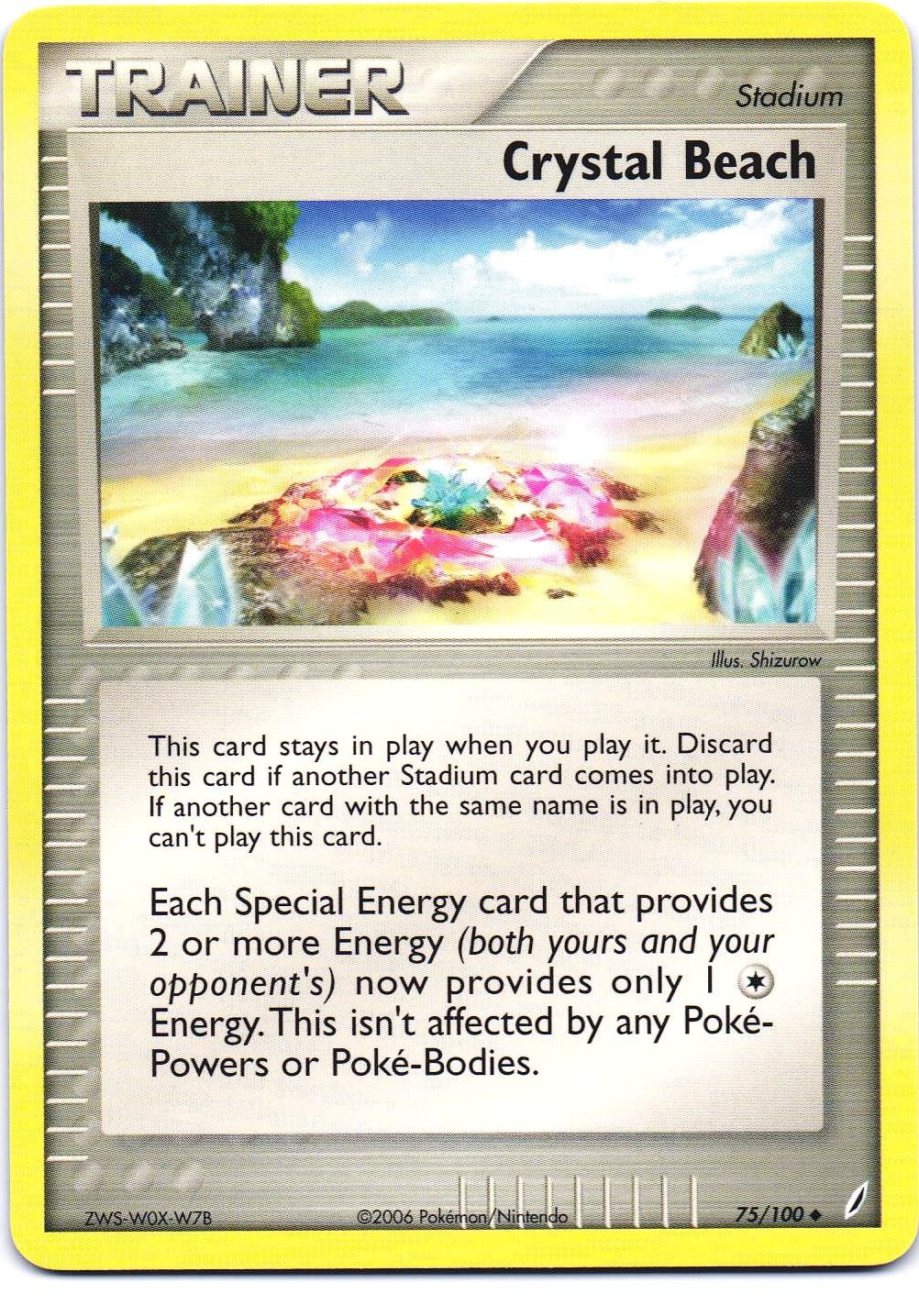 Crystal Beach 75/100 Uncommon Crystal Guardians Pokemon NM