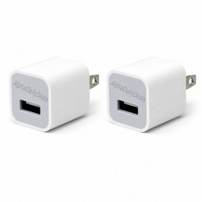 Genuine OEM Apple A1385 5W USB Travel Power Adapter Charger iPhone iPad - 2 Pack