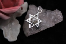 Anhänger Silber 925 Silberanhänger Sterlingsilber Davidstern mit Perle