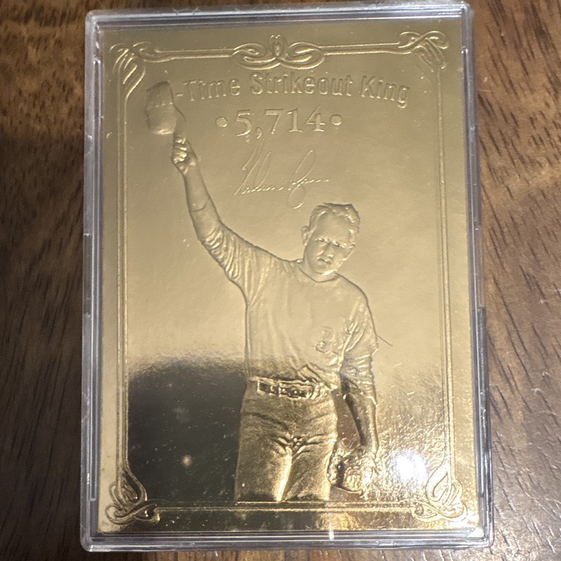 Bleachers 1996 Nolan Ryan Rangers Baseball's Greatest Champions Gold #5714