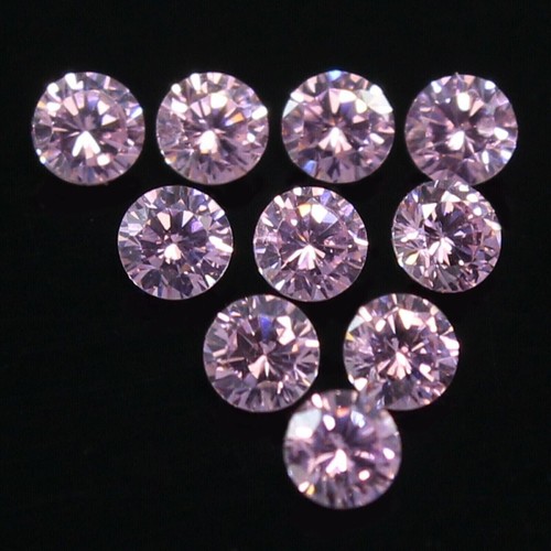 Awesome! DE Color VVS1 Lot 10 Pcs 2.50 mm Round Pink Loose Diamonds - Picture 5 of 7
