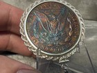 2021 $1 O PRIVY MORGAN SILVER DOLLAR PRISTINE GEM RAINBOW TONER PENDANT — photo 8