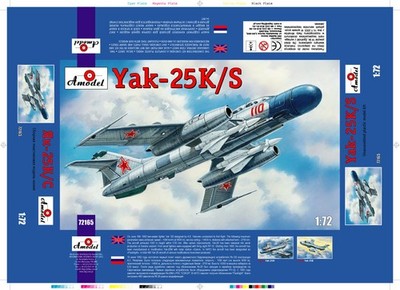 Amodel 72165 - 1:72 Yakovlev Yak-25K/S Soviet fighter - Neu
