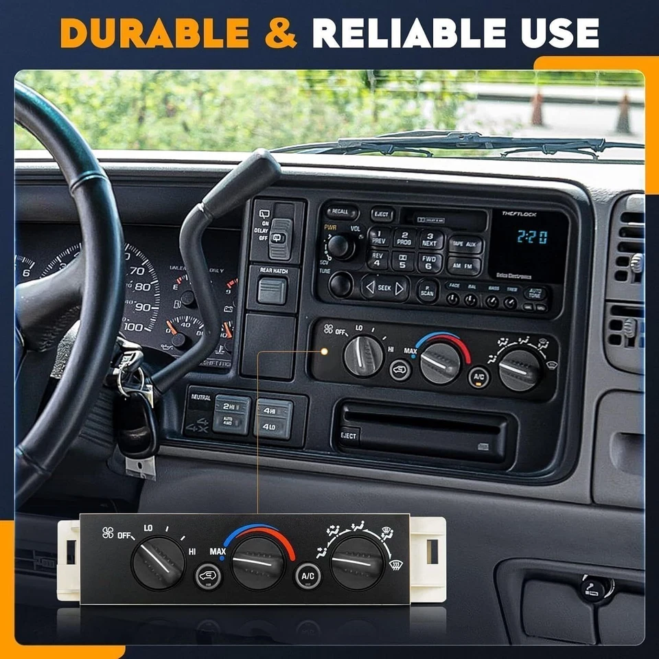 Calefacción de aire acondicionado con control de clima para camioneta Chevy Silverado Suburban Yukon Tahoe 96-02 Foto 4 de 4