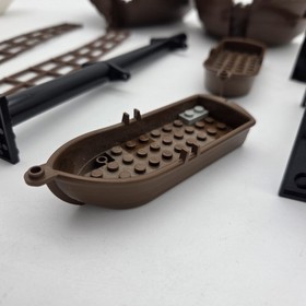 Lego Brown White Boat Hull Lot Pirates Barracuda 4011 6285 10040 6274 Parts
