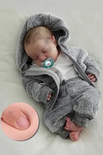 Lifelike Reborn Baby Dolls Boy 19 Inch Full Body,Silicone Realistic Newborn Baby