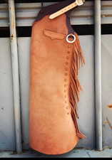 Men Handmade Suede Leather Chaps Cowboy Rodeo Pants Native Western Style