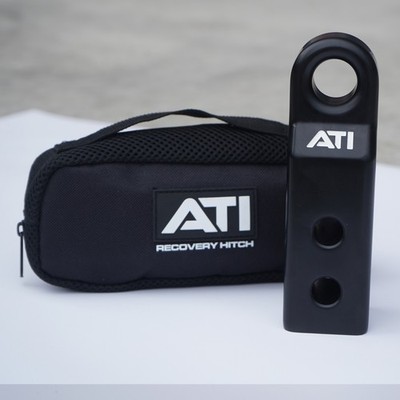 ATI ALLOY RECOVERY HITCH - BLACK - 5000KG - ALUMINIUM SHACKLE 4X4 4WD