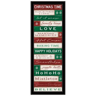 4U Christmas time fashion decoration, black frame, wall art printing