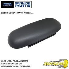 1999-2004 Ford Mustang Center Console Armrest Lid Charcoal Dark Gray Oem