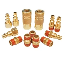 TANYA HARDWARE 1/4" NPT Air Hose Fittings Kit, 13 PCS Brass Male and Female 