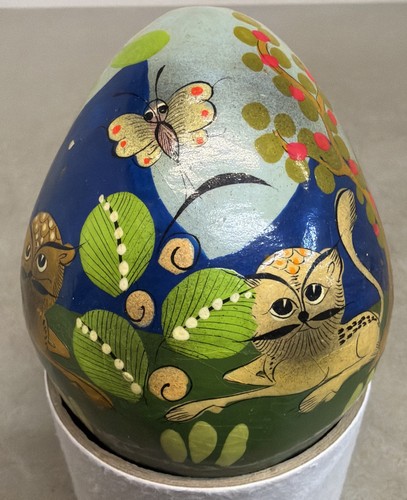Tonala Mexico Papier-Mâché Egg by Mateo Ser-Mel