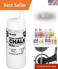 Durable 10.5oz White Snap-Line Chalk with Refillable Bottle - Contractors Choice