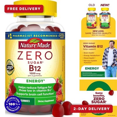 Nature Made Zero Sugar Energy Vitamin B12 Gummies 1000 mcg - 110 Count