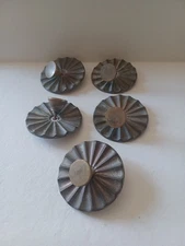 Five Antique Real Brass Knobs/drawer Pulls With Original Hardware. Rare!! Lot 1