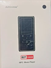 AiMoonsa B27 Music Player with Built-in HD Speaker, 128GB, Voice Recorder