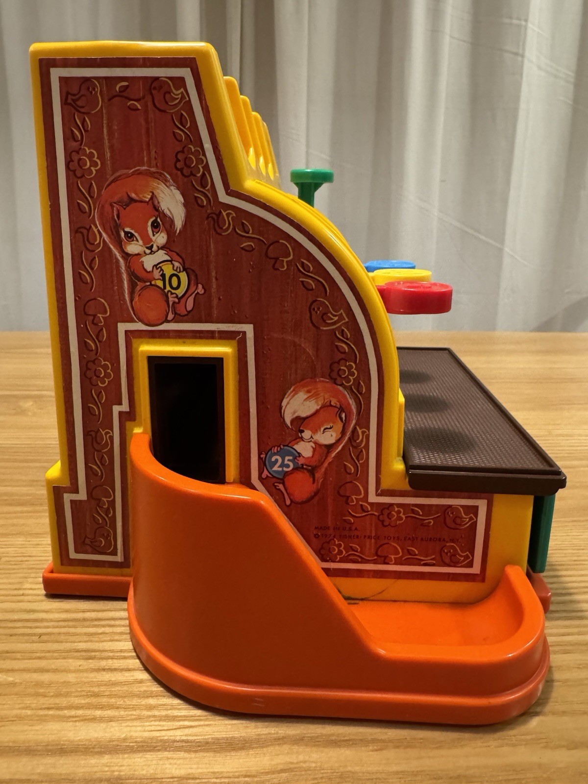 как выглядит Vintage Fisher Price Cash Register 926 w Coins Classic Toy Tested Works фото