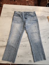 Pilcro and the Letter Press Jeans Anthropologie straight Cropped Distress