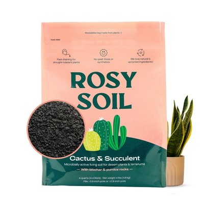 Cactus and Succulent Organic Potting Soil Mix for House Plants - Fast Drainin...