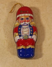 Vtg 1996 See’s Candy Tin “NUTCRACKER” Style Christmas Holiday Hanging Ornament