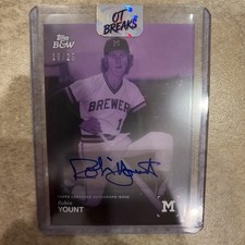 2025 Topps Black & White Baseball Robin Yount Auto Brewers Purple /25
