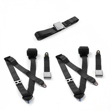 Chevy Truck 1988 - 1998 Airplane 3pt Bk Retractable Bench Seat Belt Kit - 3 Belt Chevy Truck 1988 - 1998 Airplane 3pt Bk Retractable Bench Seat Belt Kit - 3 Belt